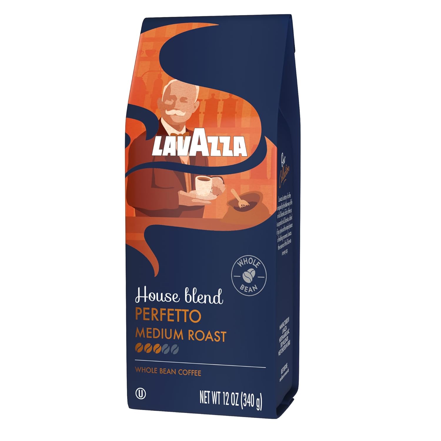 Lavazza House Blend Perfetto Whole Bean Coffee 12oz – Holiday Gift Basket Addition for Coffee Snobs, 100% Arabica Italian Medium Roast
