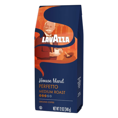 Lavazza Perfetto Italian Ground Coffee 12oz – Holiday Gift Set for Coffee Enthusiasts, Balanced Medium Roast Arabica Ideal for Drip Coffee Makers