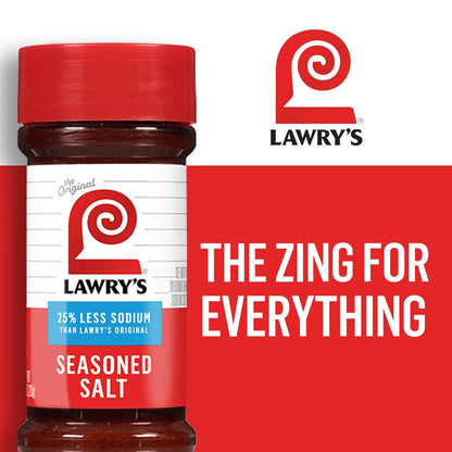 Lawry's 25% Less Sodium Seasoned Salt – Pantry Shortcut for Quick Lunchbox and Dinner Seasoning