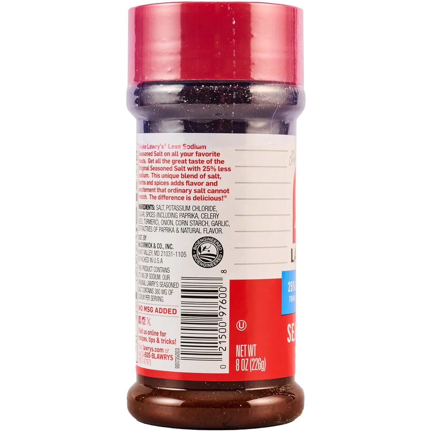 Lawry's 25% Less Sodium Seasoned Salt – Pantry Shortcut for Quick Lunchbox and Dinner Seasoning