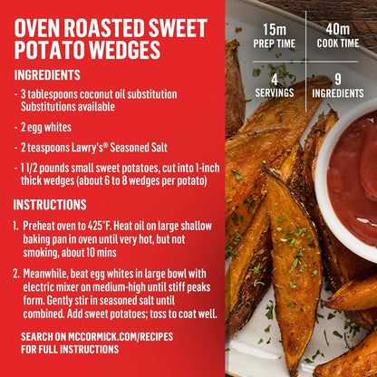Lawry's 25% Less Sodium Seasoned Salt – Pantry Shortcut for Quick Lunchbox and Dinner Seasoning