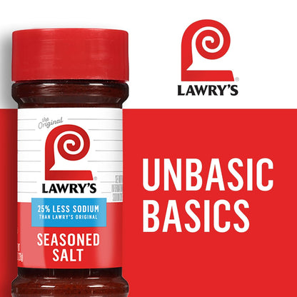 Lawry's 25% Less Sodium Seasoned Salt – Pantry Shortcut for Quick Lunchbox and Dinner Seasoning