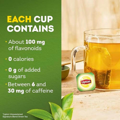 Lipton Unsweetened Green Tea – Holiday Gift for Health-Conscious Friends, 0 Calorie Pantry Favorite