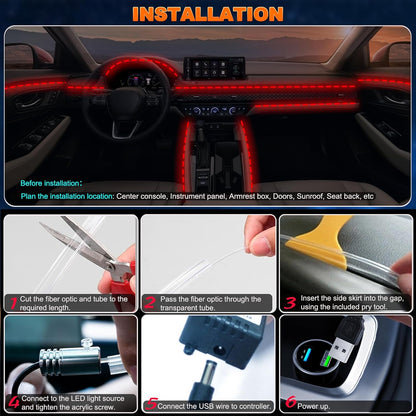 Lotus Lantern Car LED Strip Lights – Repurposed Boat Interior Accent Lighting, Waterproof Sound-Active Kit