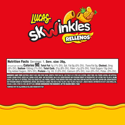 Lucas Skwinkles Tamarind Filled Straws – Novelty Mexican Candy Gift for Adventurous Foodies and Spicy Snack Lovers