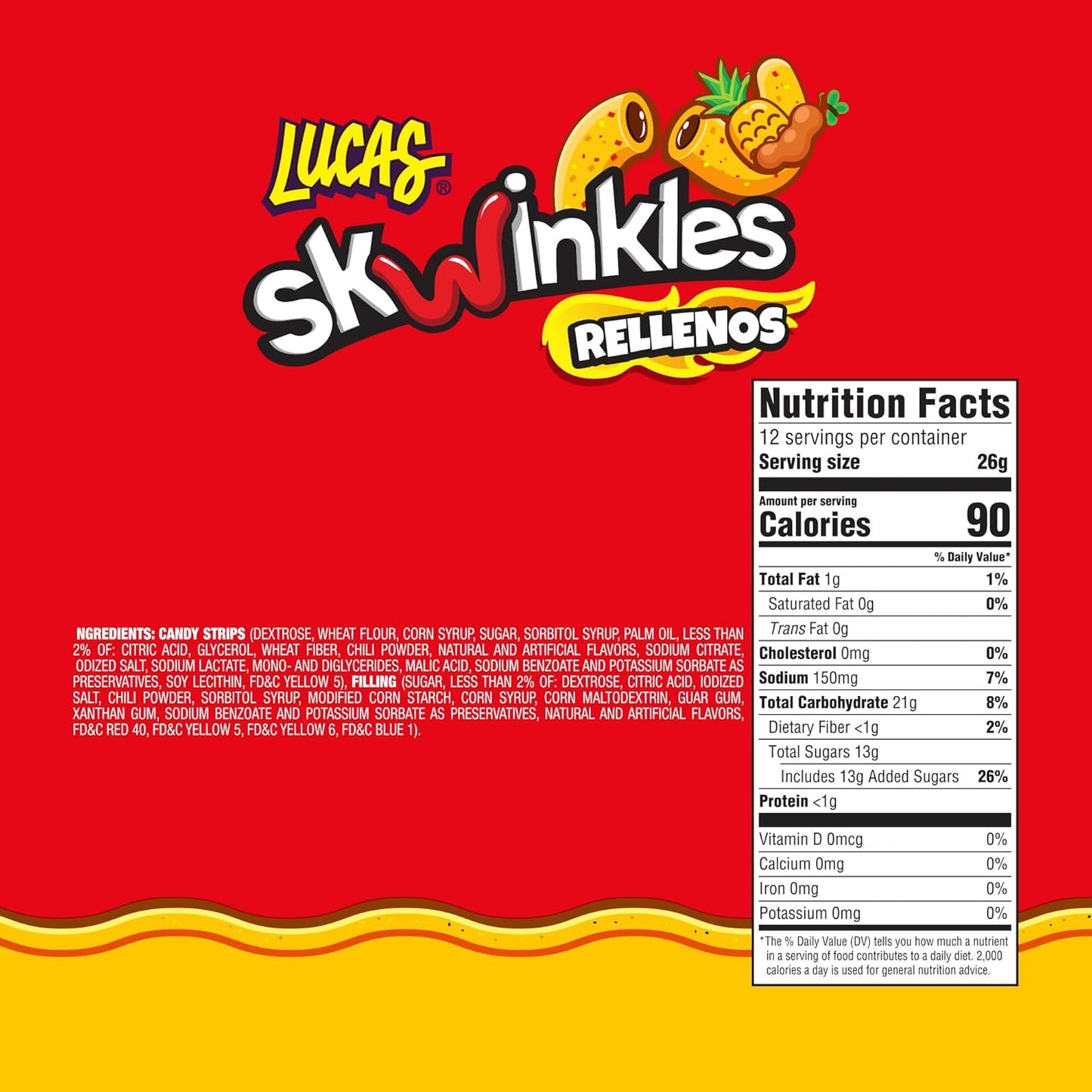Lucas Skwinkles Tamarind Filled Straws – Novelty Mexican Candy Gift for Adventurous Foodies and Spicy Snack Lovers
