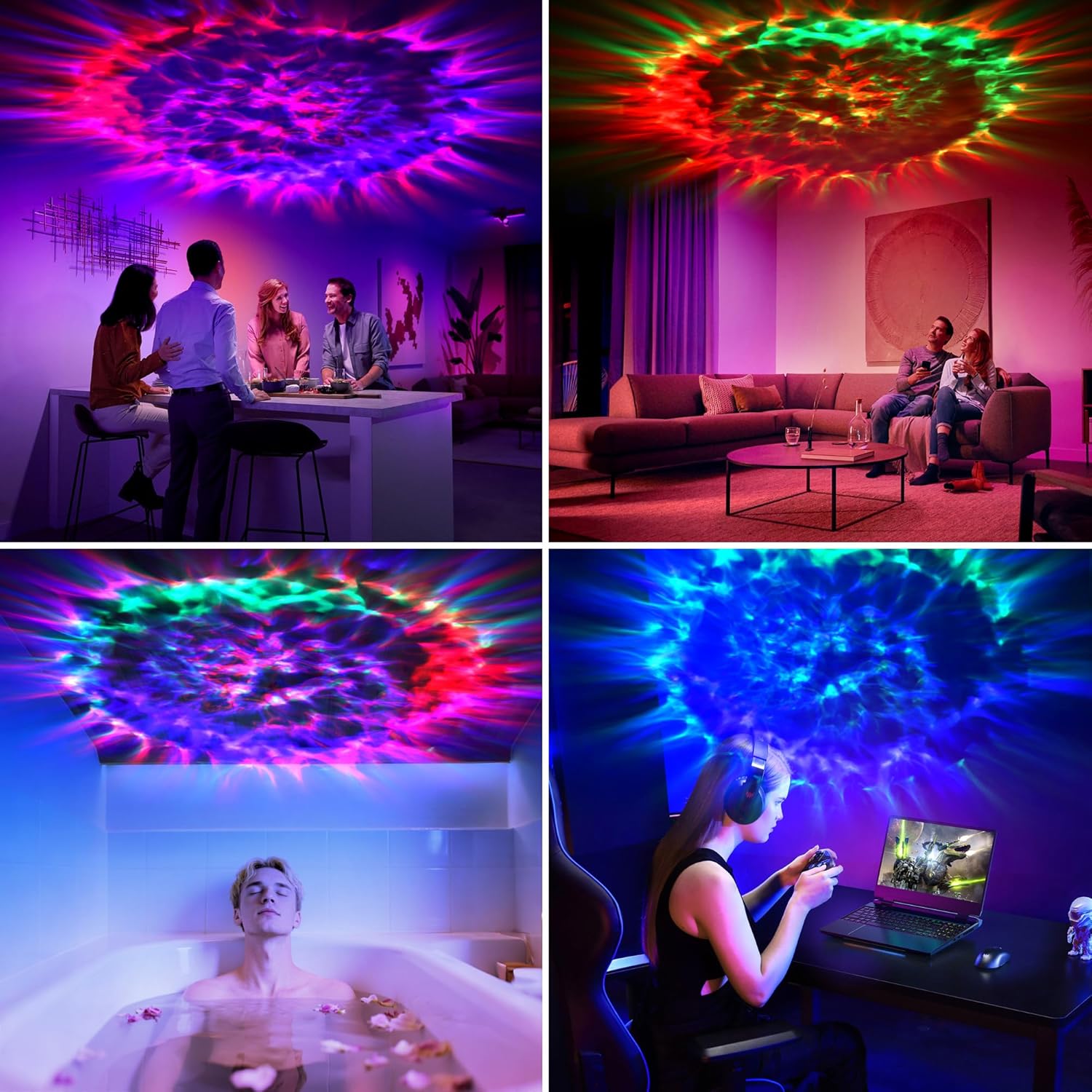 Lumaverse Galaxy Star Projector – Housewarming and Holiday Gift, Sunset Nebula Night Light for Bedroom and Living Room