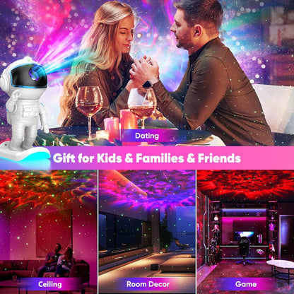 LumiGalaxy Galaxy Ceiling Lamp – Christmas Gift Idea for Teens and Young Adults, Remote Control Star Light for Bedroom