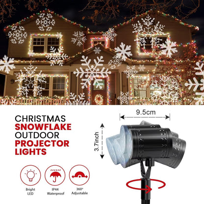 LUMINOUS Winters Night Snowflake Projector – Holiday House Interior Accent, Snowflake Wall Pattern