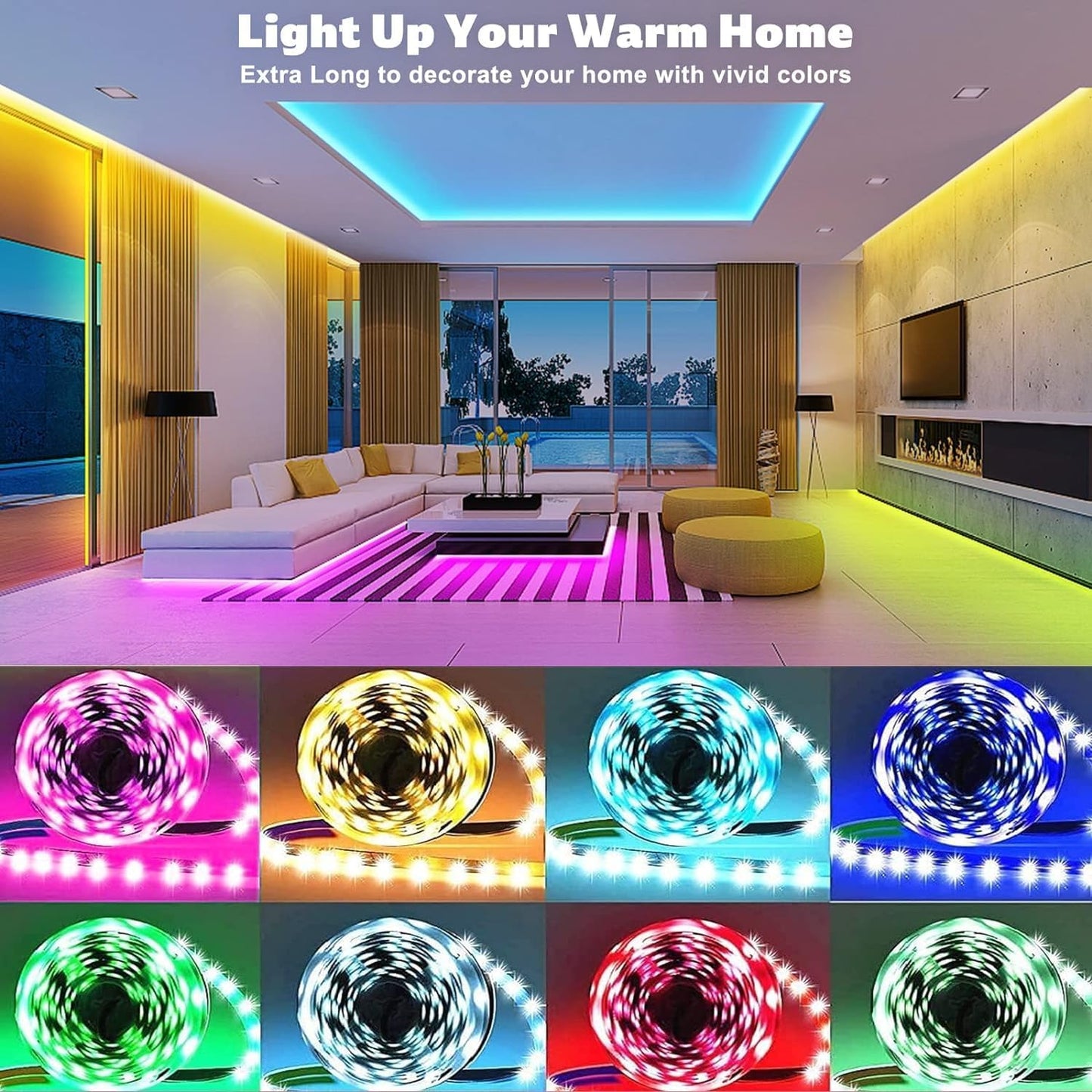 Lumistrip Music Sync LED Strip – Meditation and Mindfulness Space with Calming Color Modes