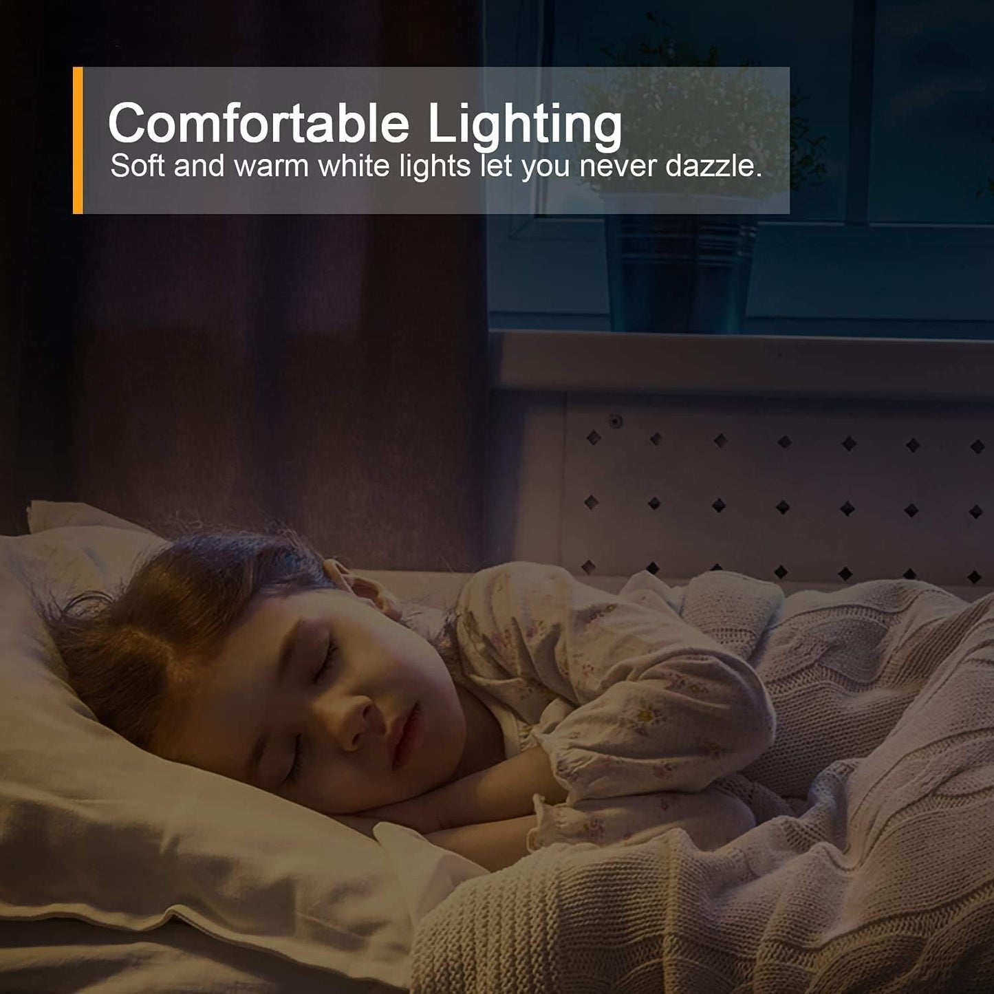 Lyridz Motion Activated Stick On Night Light for Small Apartments, Tool Free Wireless LED That Disappears Into Neutral Decor