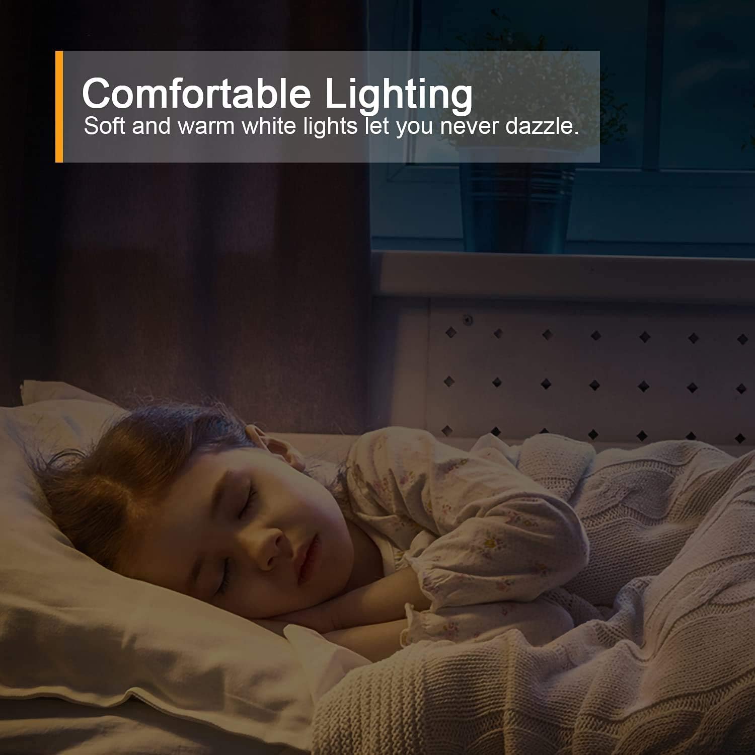 Lyridz Motion Activated Stick On Night Light for Small Apartments, Tool Free Wireless LED That Disappears Into Neutral Decor