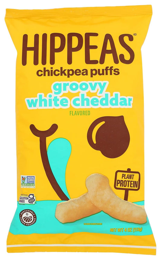 made from baked chickpea puffs (not fried corn or potato)