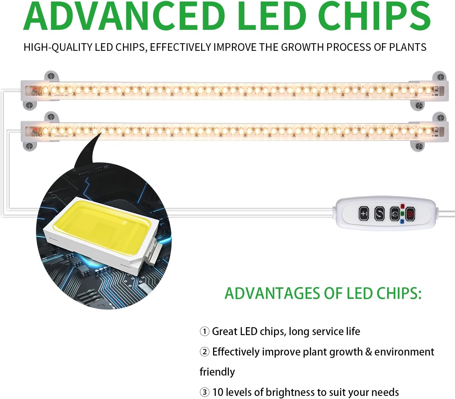 MossyCove Grow Light Strips – Consistent Daylight Extension for Work-From-Home Plant Shelf