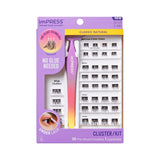 KISS imPRESS No-Glue Lash Clusters – Understated Self-Adhesive Lashes for Less-Is-More Glam