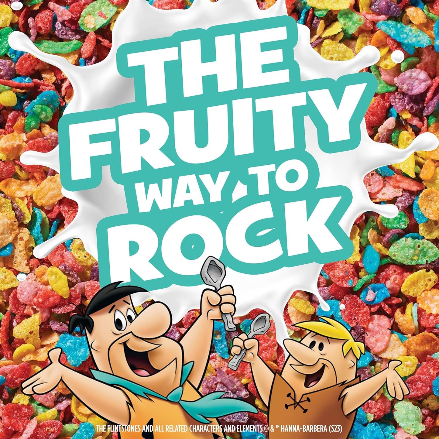Post Fruity PEBBLES Marshmallow Cereal – Kids Room Snack Cereal with Marshmallows 18 oz