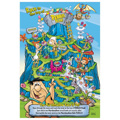 Post Fruity PEBBLES Marshmallow Cereal – Kids Room Snack Cereal with Marshmallows 18 oz