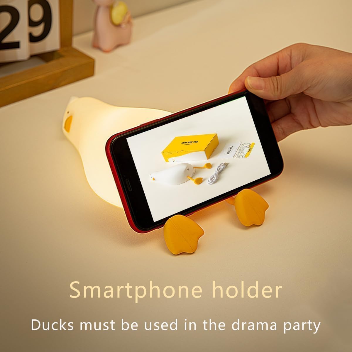 Rabbit Night Light – Aesthetic Nightstand Lamp, Modern Kawaii Decor for Bedroom and Dorm Room