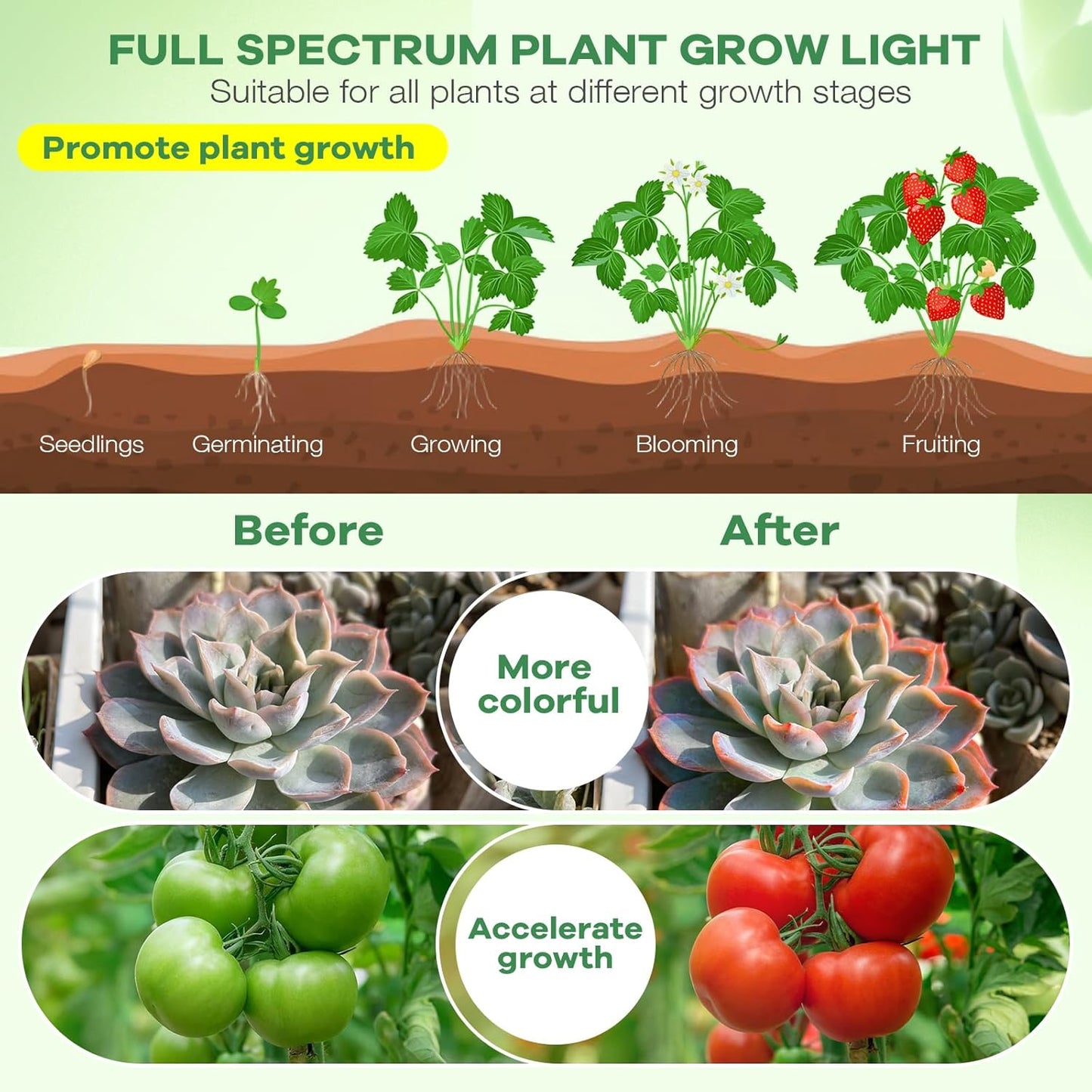 SANSI Clip-On Grow Lamp – Holiday Gift for the Friend Whose Plants Keep Wilting in Winter