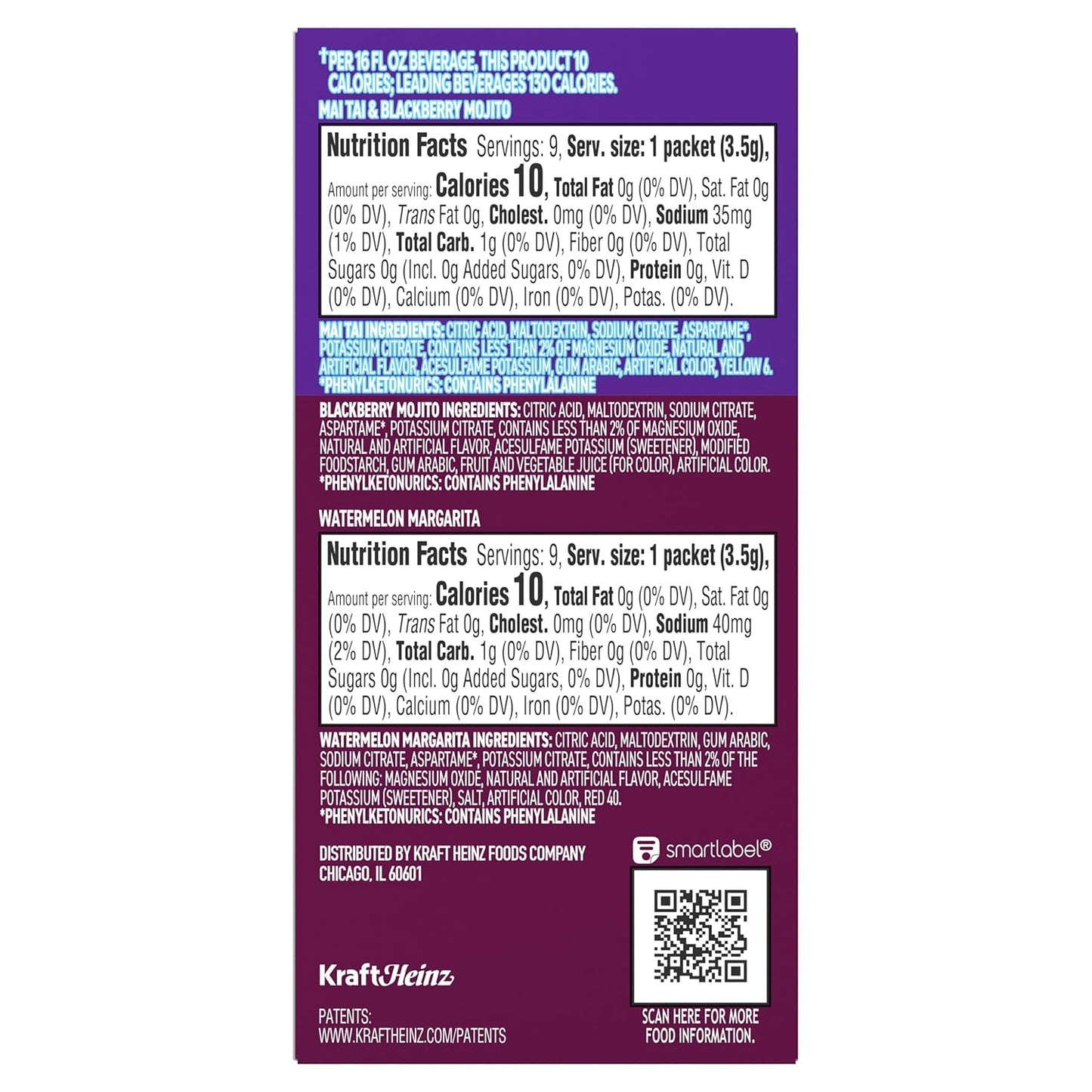 Skinny Mocktail Mix Pack – 10-Calorie Cocktail Flavors for Recovery-Friendly Evenings and Calming Me-Time