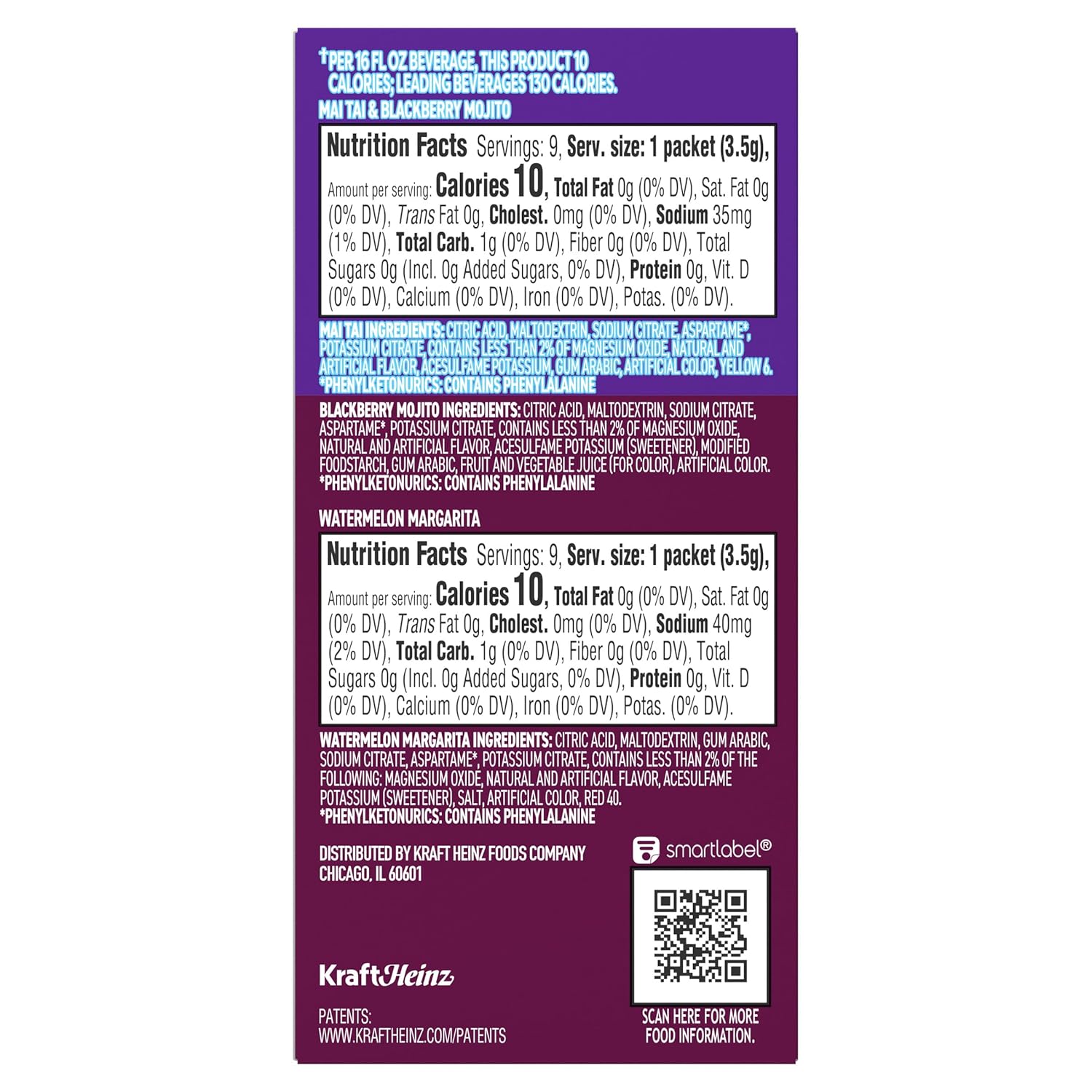 Skinny Mocktail Mix Pack – 10-Calorie Cocktail Flavors for Recovery-Friendly Evenings and Calming Me-Time