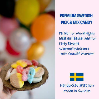 Swedish Candy Chef Lagom Mix - Classroom and Playdate Snack, Hand-Packed Swedish Candy Variety for Kids 5oz