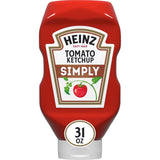 Heinz Simply Ketchup, 31 oz – Kid-Friendly Burger Topping for Backyard Cookouts