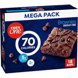 Fiber One Chocolate Fudge Brownies, Low Sugar Fiber-Rich Snack Bars for Clean Eating Lifestyle, Individually Wrapped