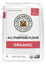 King Arthur Organic Unbleached Flour, Reliable Bulk Staple for Hobbyist Bakers Stocking the Pantry, 5 lb
