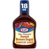 Kraft Sweet Brown Sugar Slow-Simmered Barbecue Sauce, 18 oz Sauce for School Night Dinners and Family Cookouts