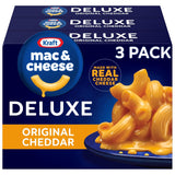 Kraft Deluxe Mac & Cheese – Fast Solo Work-from-Home Lunch for Busy Professionals, 3 ct 14 oz Boxes