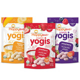 Happy Baby Organics Yogis – Organic Baby Snack Variety Pack for Daycare Lunchbox and Diaper Bag, 1 oz Pouches