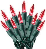 Holiday Pride Red Holiday String Lights - Cozy Home Ambiance for Christmas Tree and Mantel, 100 Count Indoor Set