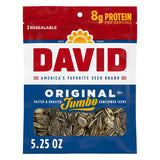 DAVID Salted Sunflower Seeds Jumbo Size – Travel Snack for Truck Cab and Highway Rest Stops