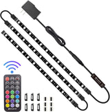 HitLights Pre-Cut 12 Inch LED Strip Lights with UL Certified Power Supply for Safe Holiday Decor, Party Venue, and Sleep Friendly Glow