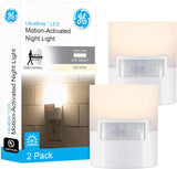 GE Decorative Motion Sensor Light – Neutral Tones Blend with Bedroom and Bathroom Decor, 2 Pack