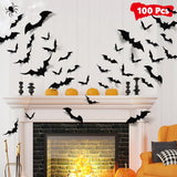 LUDILO Removable Bat Stickers – Mess-Free Party Backdrop for Kids Bedroom and Playroom