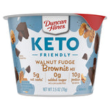Duncan Hines Keto Brownie Cup Walnut Fudge – Guilt-Free Bath Night Dessert, Single-Serve 2.5 oz with 5g Net Carbs