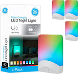 GE Safe Night Light for Nursery and Stair Landing – Dusk to Dawn Cool Touch Plug In, No Bulb or Heat