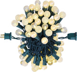 LYCKLIG Globe String Lights – Warm White Home Accent for Reading Nook, Shelf, and Mantel Styling, 70 LED Glass Globe