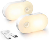 Lyridz Motion Activated Stick On Night Light for Small Apartments, Tool Free Wireless LED That Disappears Into Neutral Decor