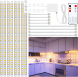 LAFULIT Cabinet LED Strip Kit – Sleep-Safe Hallway and Closet Lighting with Auto-Off Timer, No Flame, No Heat, No Flicker