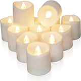 Homemory Flameless Tea Lights 12 Pack – Charming Birthday Gift for Mom and Grandma, Warm White Votive Candles with Timer for Her Home Decor