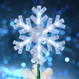 Dazzle Bright 9 Inch LED Snowflake Topper – Fire-Reducing Holiday Lighting Around Children and Pets