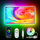 Daymeet RGBICW Strip Lights – Living Room Mood Lighting, 200 Dynamic Scenes for Bookcase, Mantel & Media Console