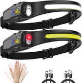 LiupTiuo Headlamp with Red Light Mode – Lightweight Hands-Free Light for Overnight Camping & Forest Hikes