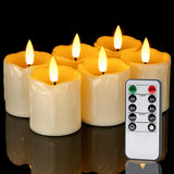 Homemory Flickering Electric Votives, Affordable Bridesmaid and Hostess Gift with Batteries Included and Elegant Ivory Finish