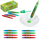 Bazooka Juicy Drop Gel Pens – Non-Melting Sour Candy for Kids' Party Tables and Goodie Bags, 12 Count Pack
