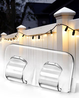 Lumivo Heavy-Duty Light Hangers – Transparent Sticky Clips for Eaves, Gutters, and Open-Air Entertaining Areas