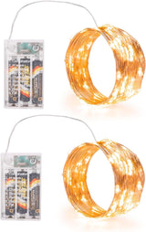 Glowhome Starry String Lights – Child and Pet Safe Decor, Smoke-Free Firefly Lights with 6H Timer